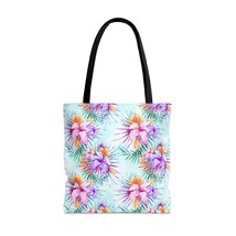 Tote Bag, Summer Floral Tote Bag, Tropical Hibiscus, Green, 3 Sizes Available - £22.37 GBP+