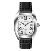 NEW Heritor HR2201 Men&#39;s Redmond Watch Automatic Silver Dial Black Leather Band - £121.01 GBP