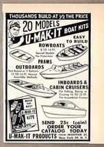 1950 Print Ad U-Mak-It Boat Kits 20 Models New York,NY - $8.90