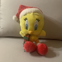 Looney Tunes Tweety Bird Christmas Plush Santa Vintage Warner Brothers 14&quot; TOY - £14.69 GBP
