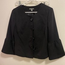 Apt 9 Women’s Black Dressy Short Jacket Size 8 Flare Sleeves Bust 34” - £9.11 GBP