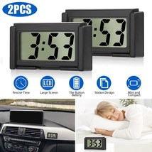 2x Mini Digital LCD Table Auto Car Dashboard Desk Date Time Calendar Small Clock - £16.77 GBP