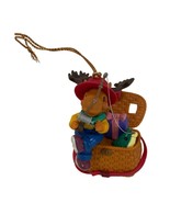 Christmas Tree Ornament Reindeer Fishing Angler Basket Fish 1996 - £7.62 GBP
