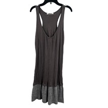 LAMade Brown Knit Tank Dress Knit with Sweater Bottom Trim Small - $26.03