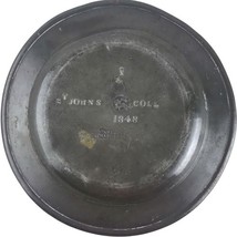 Antique St. John&#39;s College Cambridge English Pewter Plate Dated 1848 9-1/2&quot; - $304.14 CAD