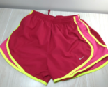 Nike women&#39;s S dark red burgundy pink yellow trim running athletic short... - $11.87