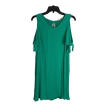 Soft Surroundings Womens Dress Adult Size Petite XS Green Ties Off Shoulder - £25.96 GBP