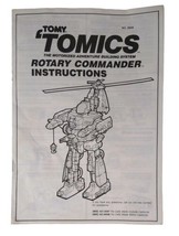 Tomy Tomics Rotary Commander Builder Vintage 1986 ~ Instructions Only ~ RARE - £7.75 GBP