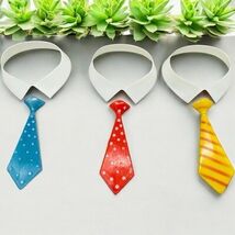 ONE Vtg FATHER'S DAY Cake Decoration Plastic Necktie Shirt Collar Tie Ho... - $8.87