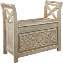 Signature Design By Ashley Fossil Ridge Boho Storage Accent, 30&quot;W X 13&quot;D X 28&quot;H - £165.99 GBP