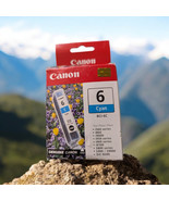 Genuine Canon BCI-6 Cyan Blue Standard Yield Ink Cartridge 4706A003 Sealed - $145.16 MXN