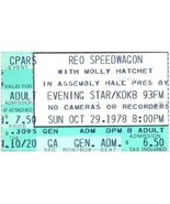 Reo Speedwagon Concert Ticket Stub October 29 1978 Phœnix - £32.56 GBP
