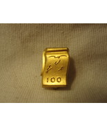 vintage Gold &#39;100&#39; on Scroll Pin - £3.91 GBP