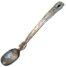 Vtg Handmade Hammered Solid Steel Large Spoon Cottage Shabby Granny Chic Core - £19.29 GBP
