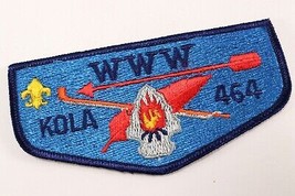 Vintage Kola Lodge 46 OA Order Arrow WWW Boy Scouts of America Flap Patch - £9.03 GBP