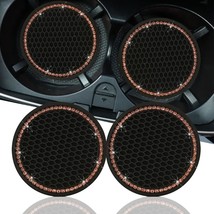 Vehicle Car Coasters 2 Pack Universal Cup Holder Insert Coaster Bling Crystal Rh - £8.91 GBP