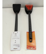 Lot of 2 Cleaning 3 in 1 BBQ Grill Bristles Brush Scrubber &amp; Steel Scrap... - $412.77 MXN