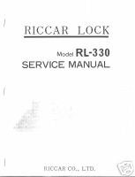 Riccar RiccarLock RL-330 RL330 Serger Service Manual L - $12.99