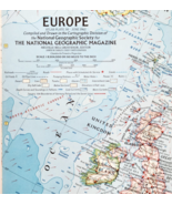 1962 Europe Map National Geographic Vintage Atlas Plate 30 24.75 x 19&quot; F13F - €25,75 EUR