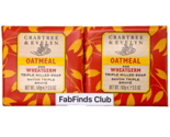 Crabtree &amp; Evelyn Oatmeal Bar Soap Triple Milled 7oz (2x3.5oz) 2pc Set - £12.23 GBP