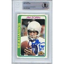 Jim Zorn Autograph Seattle Seahawks Auto 1978 Topps Signed On-Card Becke... - £75.08 GBP