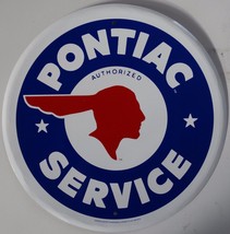 Pontiac Service Logo Round Metal Sign - $14.95