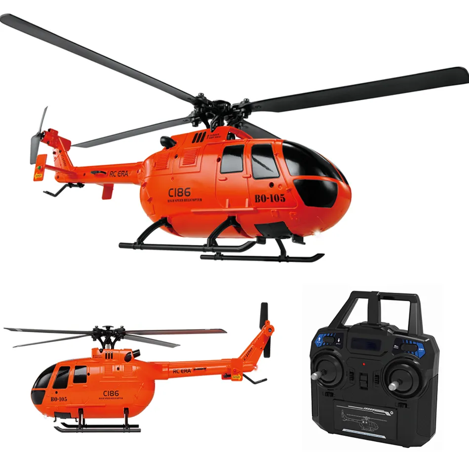 C186 Pro RC Helicopter for Adults 2.4G 4 Channel BO105 Scale with Automatic - £81.34 GBP+