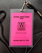 Opry Gospel Music Week April 23, 1996 - Evening Concert Backstage Laminate Pass - £11.79 GBP