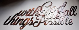 with God all things are Possible Metal Wall Art 20&quot; x 10&quot; - $35.14