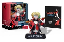 DC Comics Harley Quinn Talking 3.5&quot; Figure plus Mini Harley History Book SEALED - £10.78 GBP