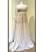 Monsoon Evening Dress Size 12 Beige Gown Bridesmaid Feminine  - $898.21 MXN