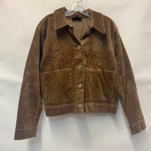 Charter Club Womens M Ashbury Brown Corduroy Button Up Collared Jacket N... - $550.22 MXN