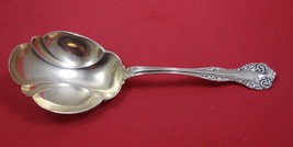 Florentine by Alvin Sterling Silver Berry Spoon Gold Washed 8 1/2&quot; - £166.78 GBP