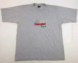 Chiang Mai Thailand T Shirt Size L By Tada Collection Grey  - $16.82