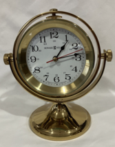 Vintage Brass Howard Miller Desk Clock Made for Fidelity Investments - £79.44 GBP