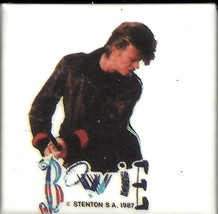 David Bowie Body Shot Pose 1987 - Square - Button Badge Official Ex Tour Rare - £3.98 GBP