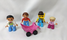 Lego Duplo People Lot Scuba Diver Grocery Man Girl Stroller - $19.95