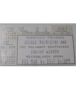 Johnny Winter George Thorogood 1988 Meadowlands Arena VG+ Original NY Z1... - $12.77