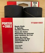 Porter Cable 2&#39;&#39; x 4.5&#39;&#39; 150 Grit Spindle Resin Cloth Sanding Sleeve (2 pk) - £5.08 GBP