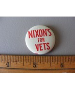 Vintage Nixon&#39;s For Vets Campaign Button - $460.95 MXN