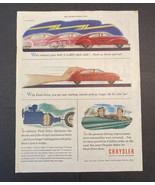 Print Ad Chrysler Fluid Drive Car Vintage 1945 Ephemera 10 1/2x13 5/8 Wa... - £13.02 GBP