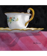 FREE Original Watercolor "The Golden Cup", by Ana Sharma 9 1/4 x 9 1/4 inches - Freebie