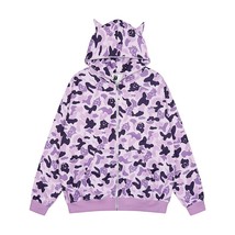 little  full print oversized hoodie women Y2K street kawaii clothing Harajuku lo - £81.70 GBP