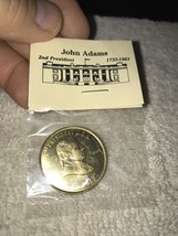 John Adams 2 nd President 1735-1801 coins,token ,collection Gold 28mm A2 - £3.88 GBP