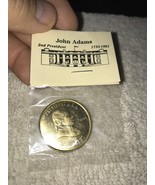 John Adams 2 nd President 1735-1801 coins,token ,collection Gold 28mm A2 - £3.84 GBP