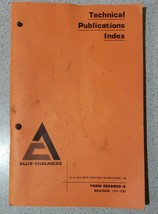 Allis Chalmers Technical Publications Index Manual - Form 0658800-8 - £18.33 GBP