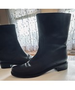 Santana Canada womens Size 7 Black Leather boots Tall Ankle Size Zip Lined - $59.70 CAD