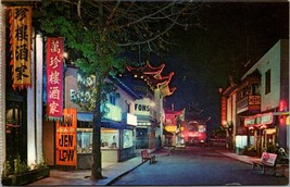 California CA San Francisco Chinatown Night Postcard Old Vintage Card Vi... - £11.03 GBP