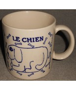 1978 Taylor &amp; Ng BLUE - WHITE 12 oz LE CHIEN Handled Mug - $49.49