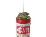 Midwest-CBK Red and White Bucket of Fish Fishing Ornament With Tags - £6.89 GBP